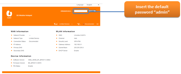 U Mobile Modem Setup